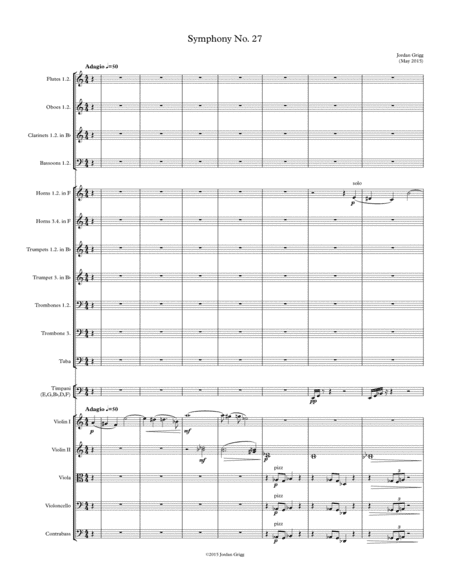 Symphony No.27 Score and parts