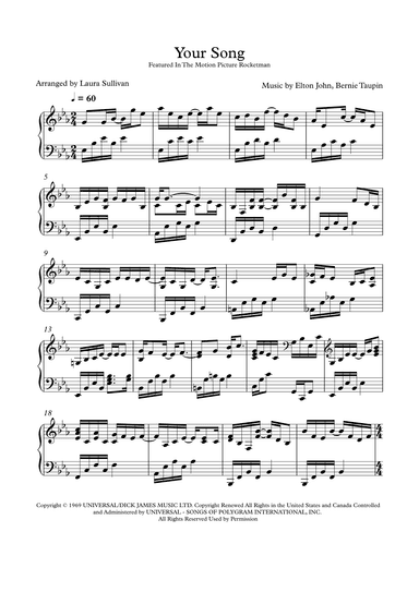 Your Song (arr. Laura Sullivan)