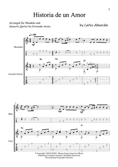 Historia De Un Amor (arr. FERNANDO LUIZ NEVES)
