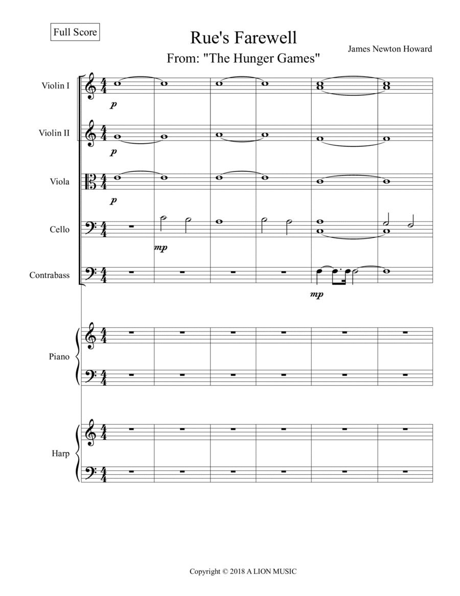 Hunger Games, The (arr. Aaron Fitch)