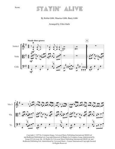 Stayin' Alive (arr. Ellen Harle)
