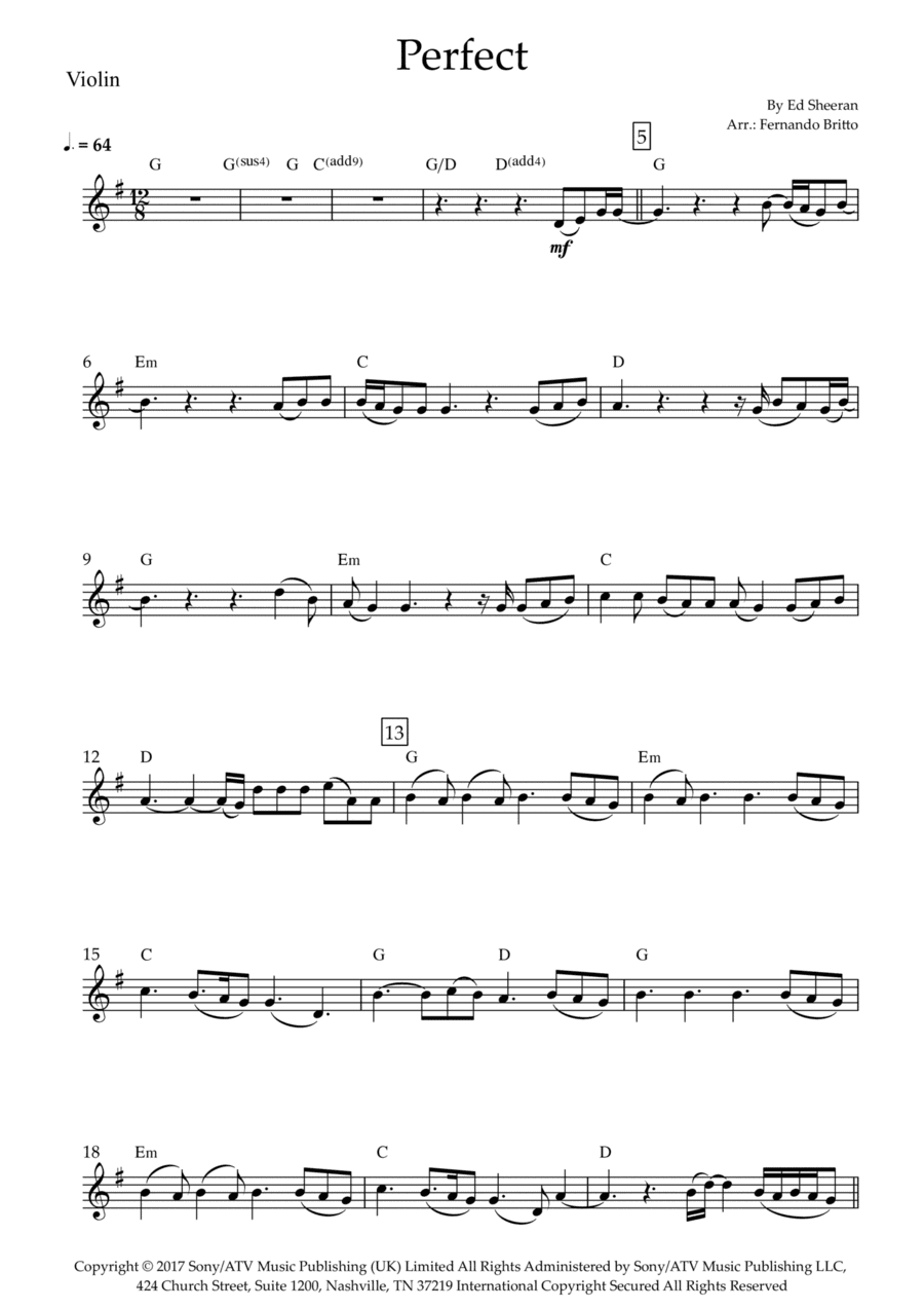 Perfect (arr. Fernando Britto)