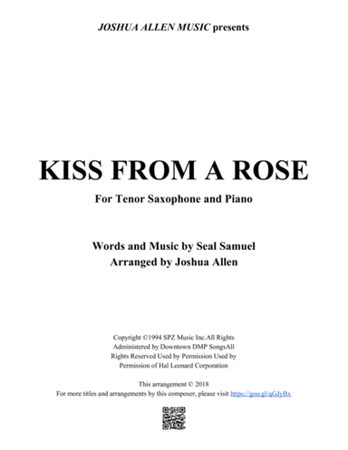 Kiss From A Rose (arr. Joshua Allen)