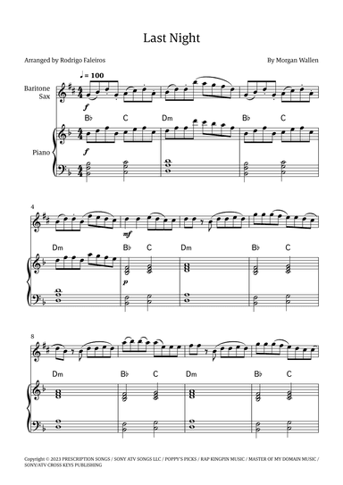 Last Night (arr. Rodrigo Faleiros)
