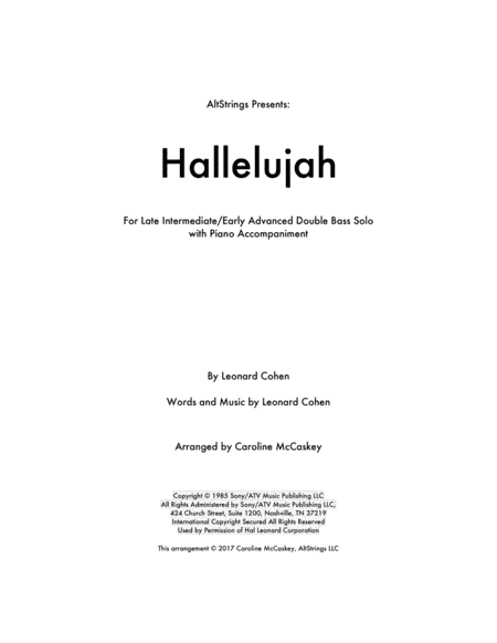 Hallelujah (arr. Caroline McCaskey)