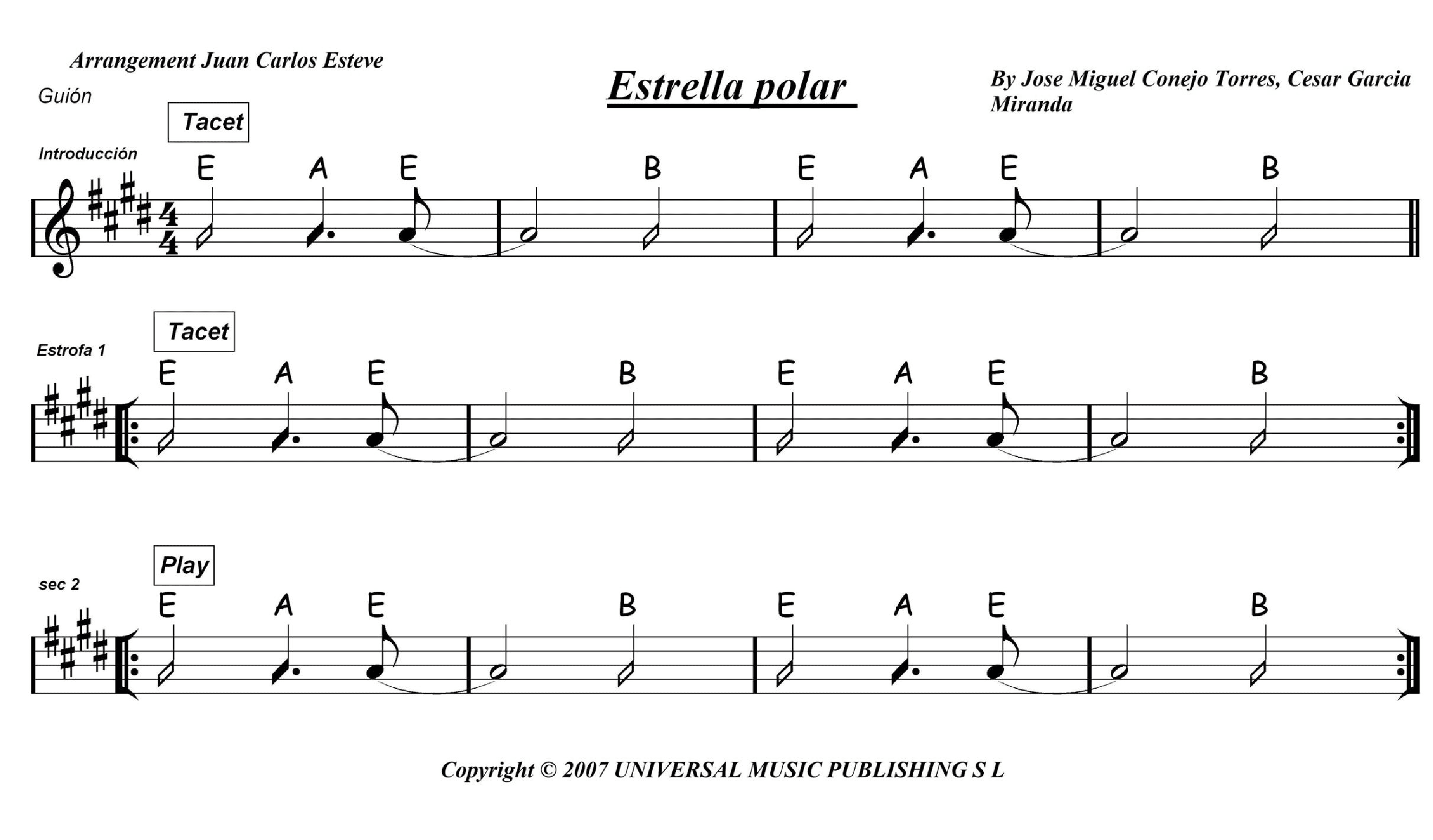 Estrella Polar (arr. juan carlos esteve / Gran Coda)