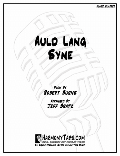 Auld Lang Syne (Flute Quartet) (arr. Jeff Bratz)