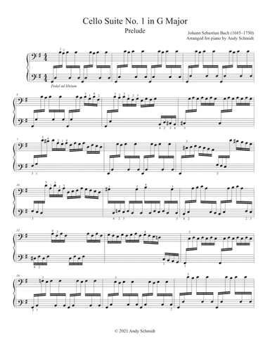 Bach Cello Suite No. 1 in G Major (arr. Andy Schmidt)