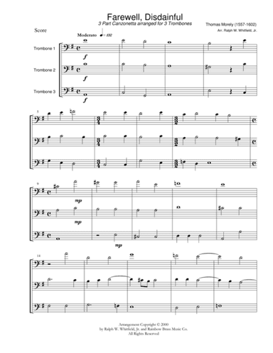 Farewell, Disdainful (arr. 4.99)