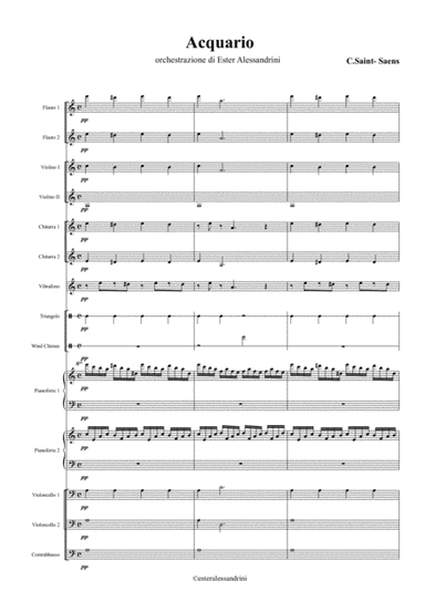 Carnival of the animals: 7-Aquarium (arr. Ester Alessandrini)