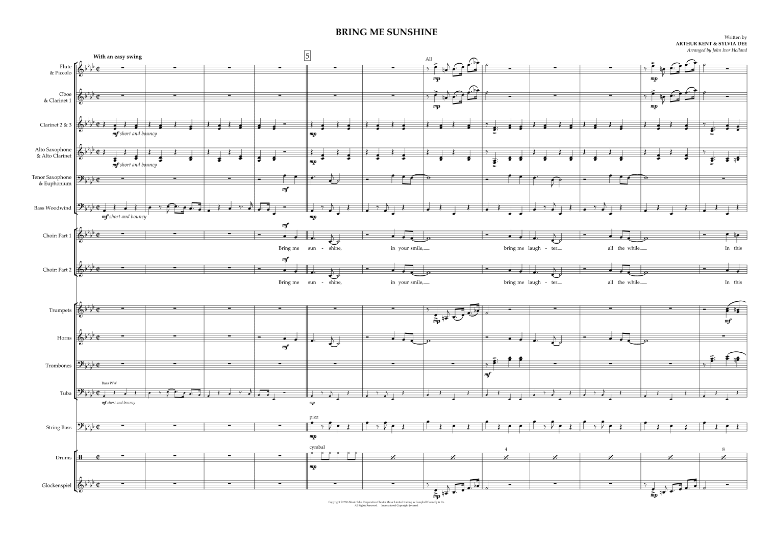 Bring Me Sunshine (arr. John Ivor Holland)