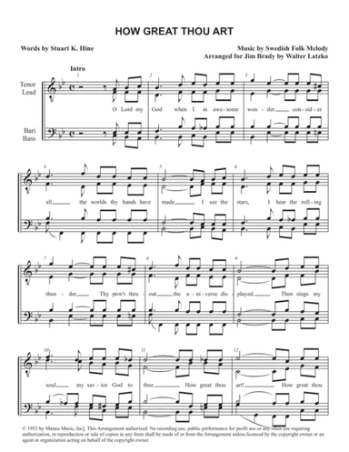 How Great Thou Art (arr. Walter Latzko)