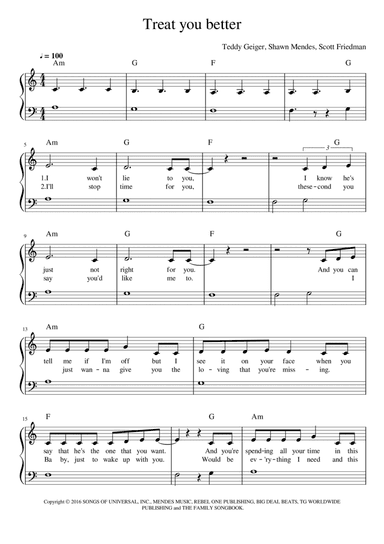 Treat You Better (arr. Manuela Cabral)