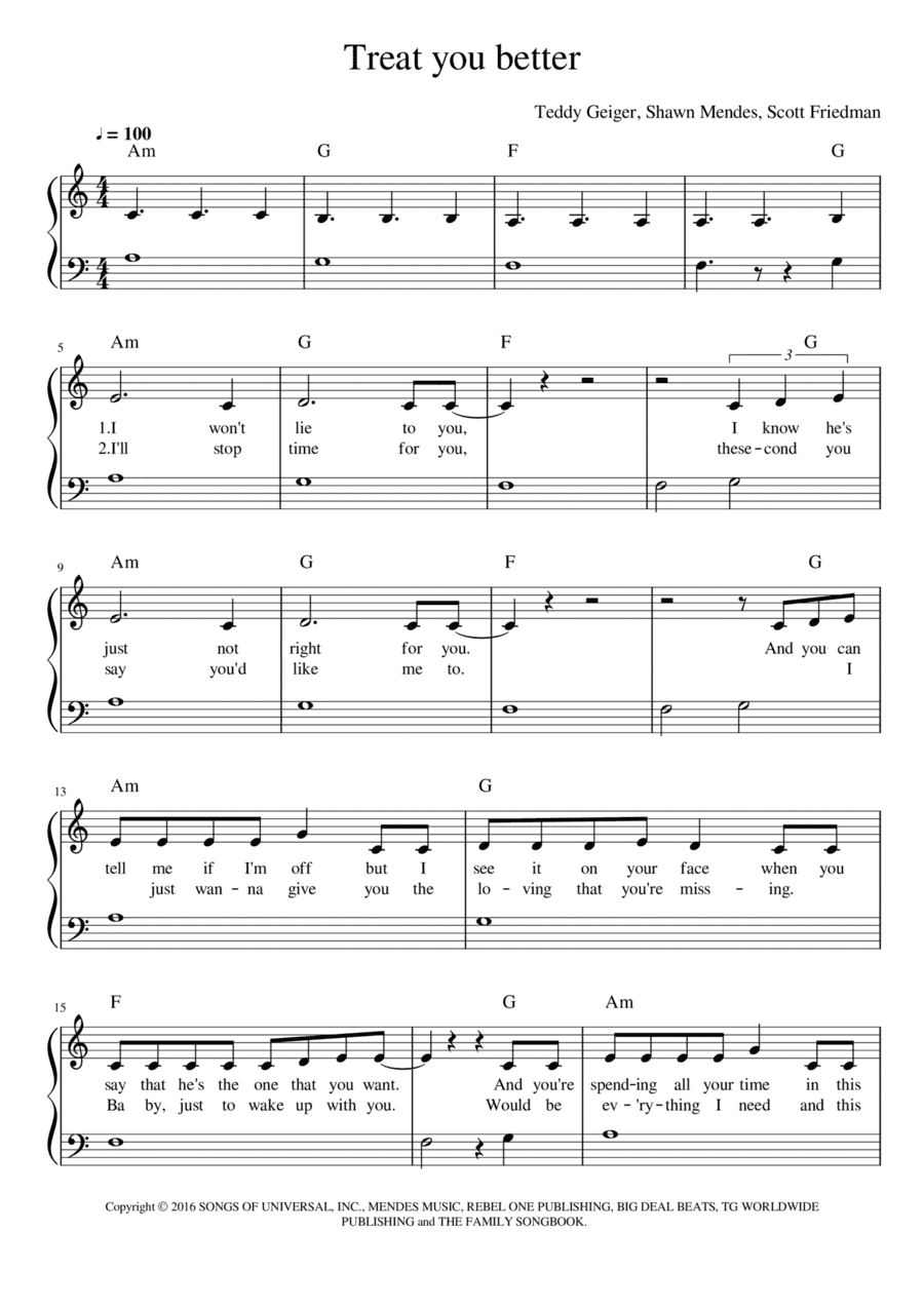 Treat You Better (arr. Manuela Cabral)