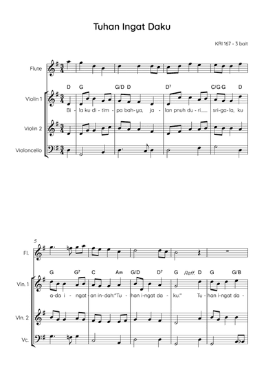 He Remembers Me / Tuhan Ingat Daku (arr. Angie Wiranata)
