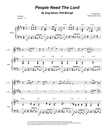 People Need The Lord (arr. Stephen DeCesare)