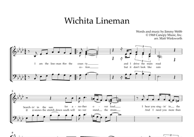 Wichita Lineman (arr. Matt Winkworth)