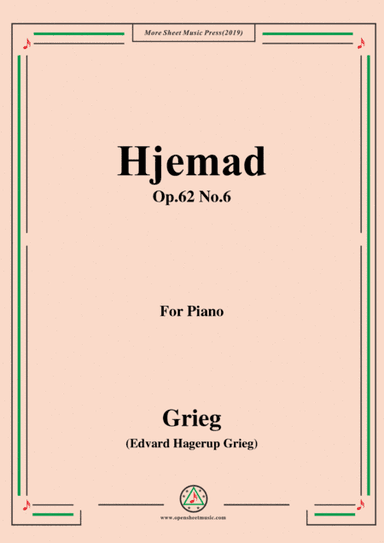Grieg-Hjemad Op.62 No.6,for Piano (arr. MSM)