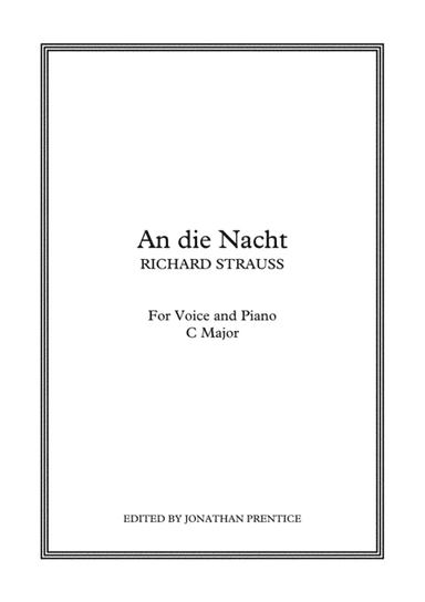 Die Nacht (C Major) (arr. Jonathan Prentice)