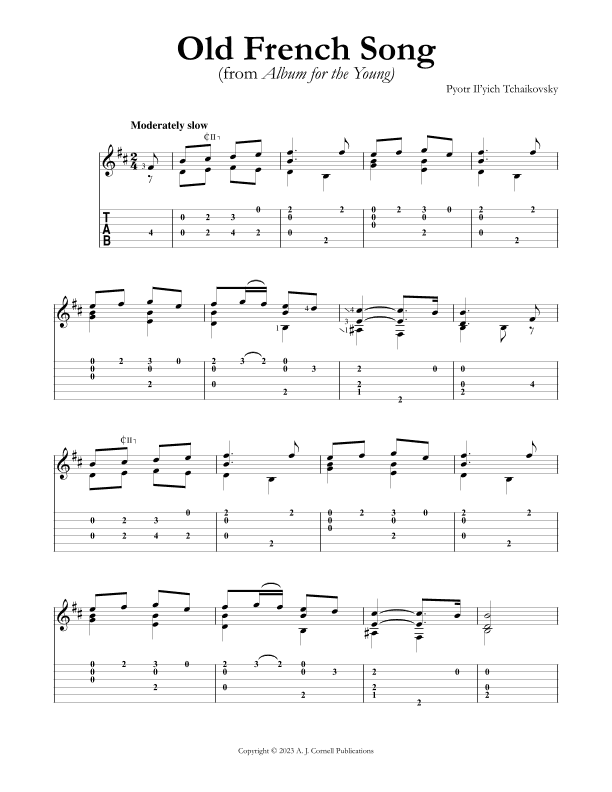 Old French Song (from Album for the Young) (arr. Mark Phillips)