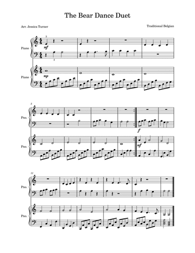 The Bear Dance-- duet (arr. Jessica Turner)