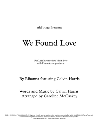 We Found Love (arr. Caroline McCaskey)