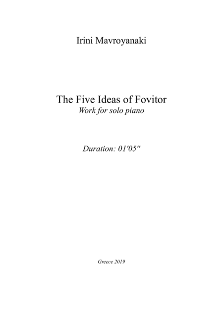 The Five Ideas of Fovitor
