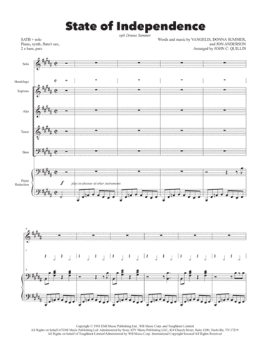 State Of Independence (arr. John C. Quillin)