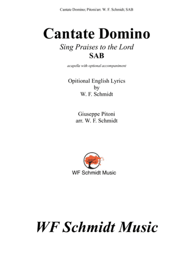 Cantate Domino (Sing Praises to the Lord) (arr. W. F. Schmidt)