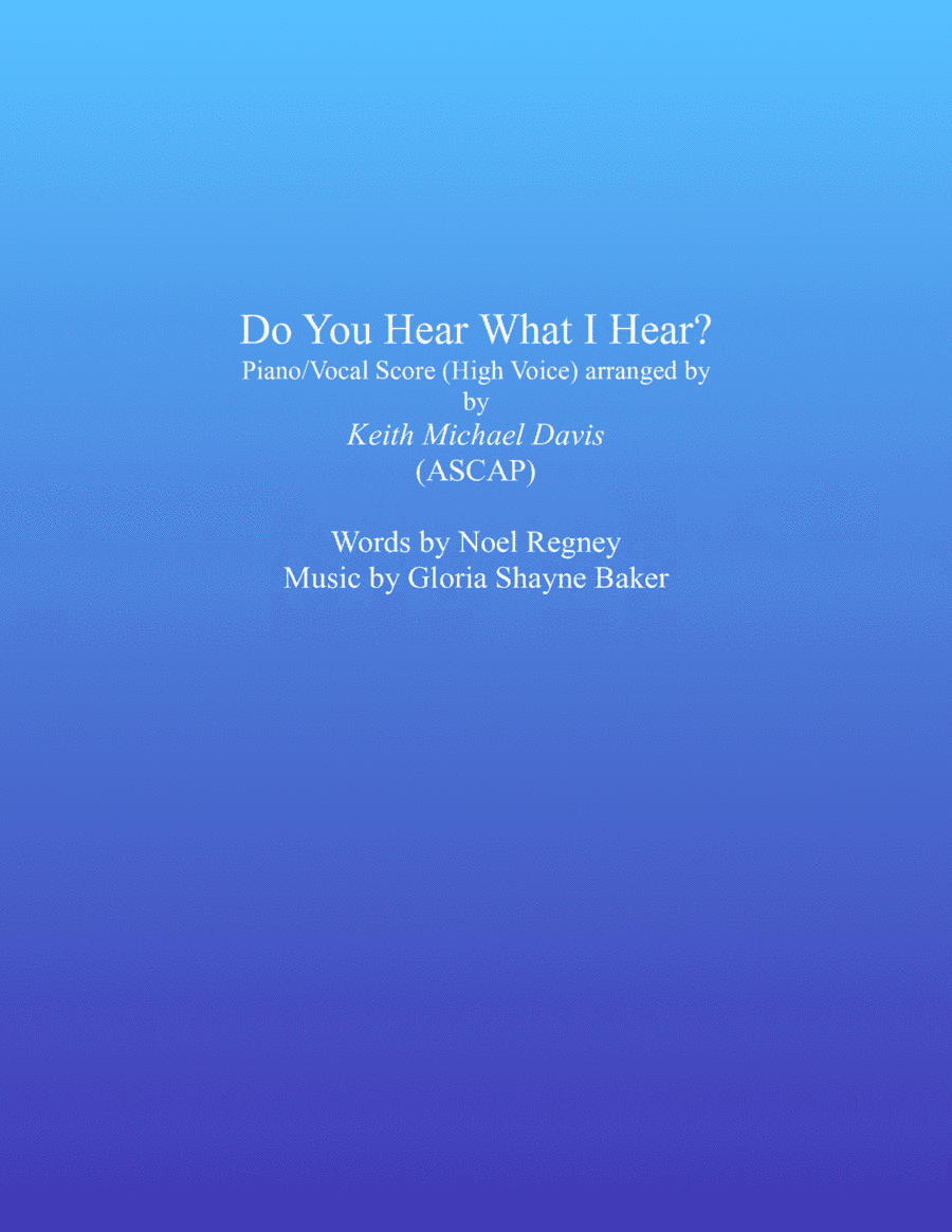 Do You Hear What I Hear (arr. Keith Michael Davis)