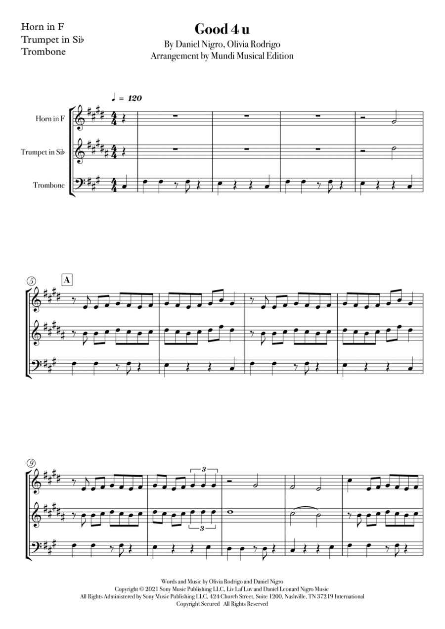 Good 4 U (arr. Mundi Musical Edition)