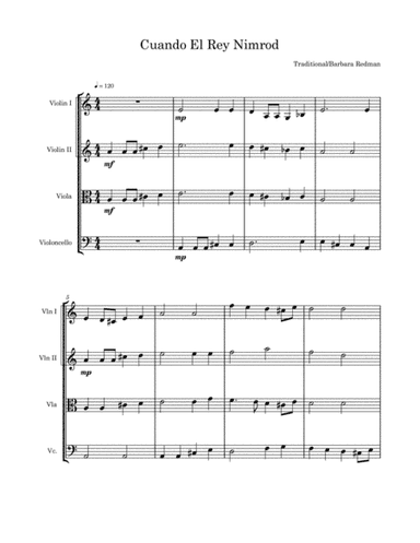 Cuando El Rey Nimrod : score and parts