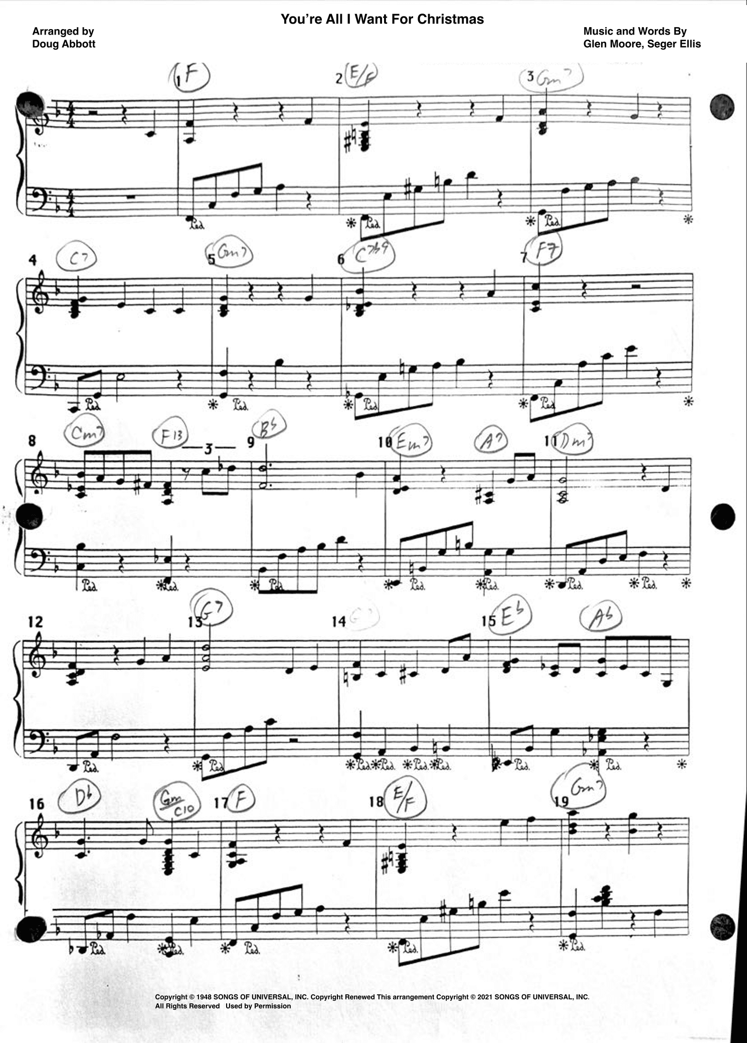 You're All I Want For Christmas (arr. Doug Abbott)