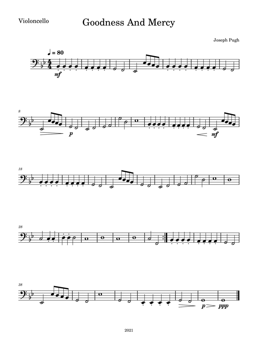 Goodness And Mercy (String Quartet)