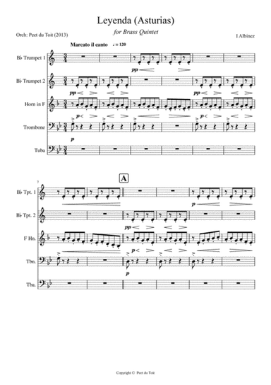 Asturias - Leyenda (arr. Peet du Toit)