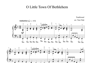 O Little Town Of Bethlehem (arr. Toni Nita)