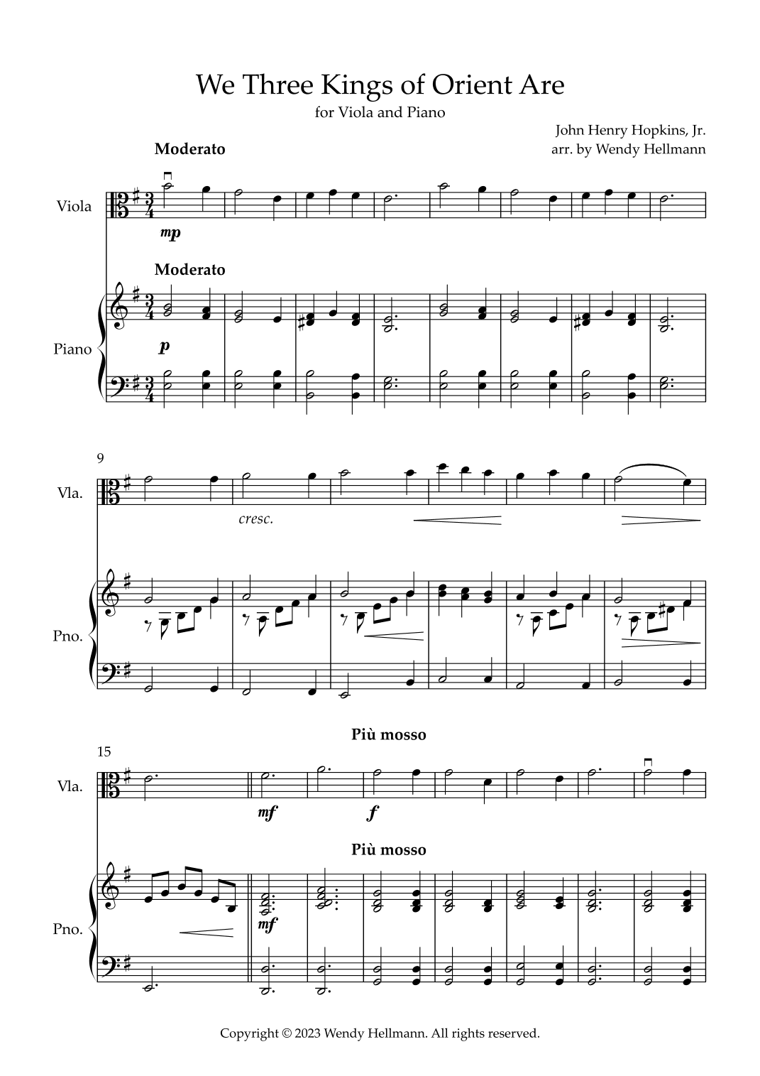 We Three Kings of Orient Are (arr. Wendy Hellmann)