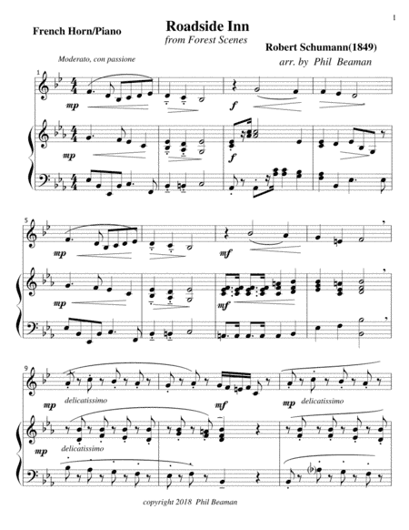 Roadside Inn - Schumann- French Horn-Piano (arr. Phil Beaman)