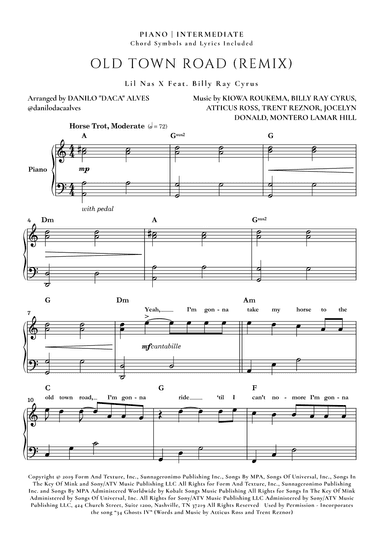 Old Town Road (remix) (arr. Danilo "Daca" Alves)