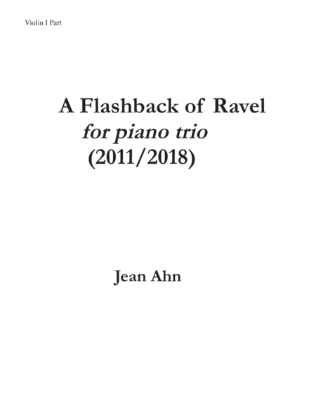 Flashback of Ravel-PARTS (violin and cello)