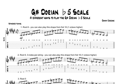 G# Dorian b5 Scale (4 Ways to Play)