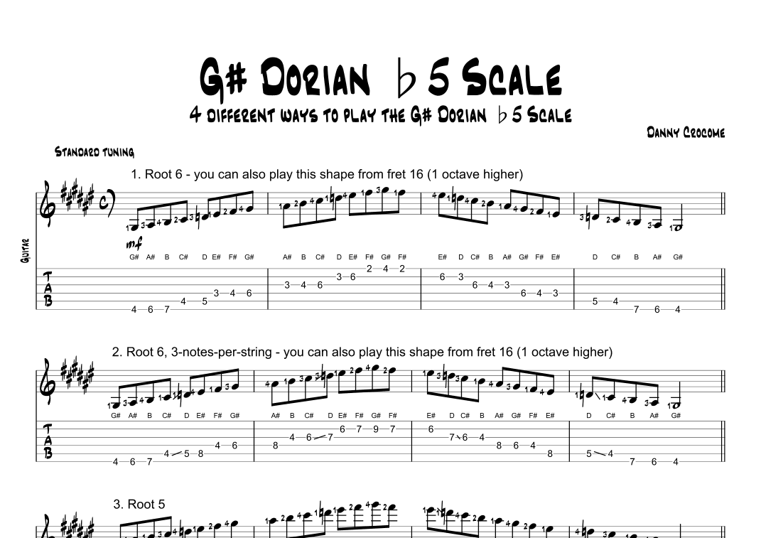 G# Dorian b5 Scale (4 Ways to Play)
