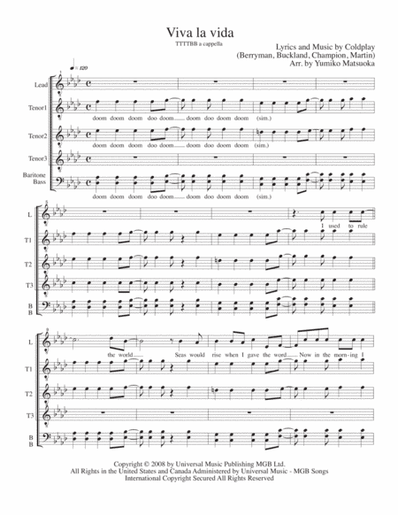 Viva La Vida (arr. Yumiko Matsuoka)
