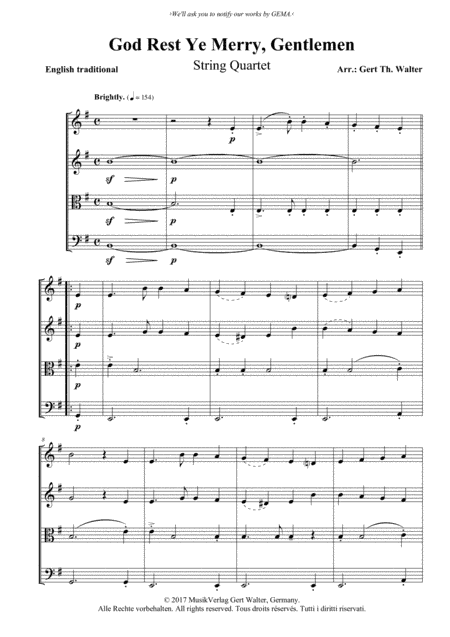 God Rest Ye Merry, Gentlemen (arr. Gert Th. Walter)