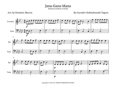 Jana Gana Mana (arr. Dominic Meccia)
