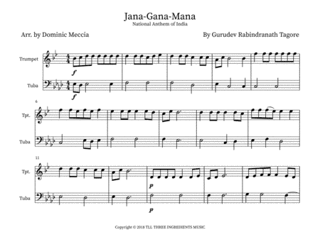 Jana Gana Mana (arr. Dominic Meccia)