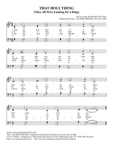That Holy Thing (They all Were Looking for a King) / TALADH CHRIASDA (arr. Mary Rose Jensen)