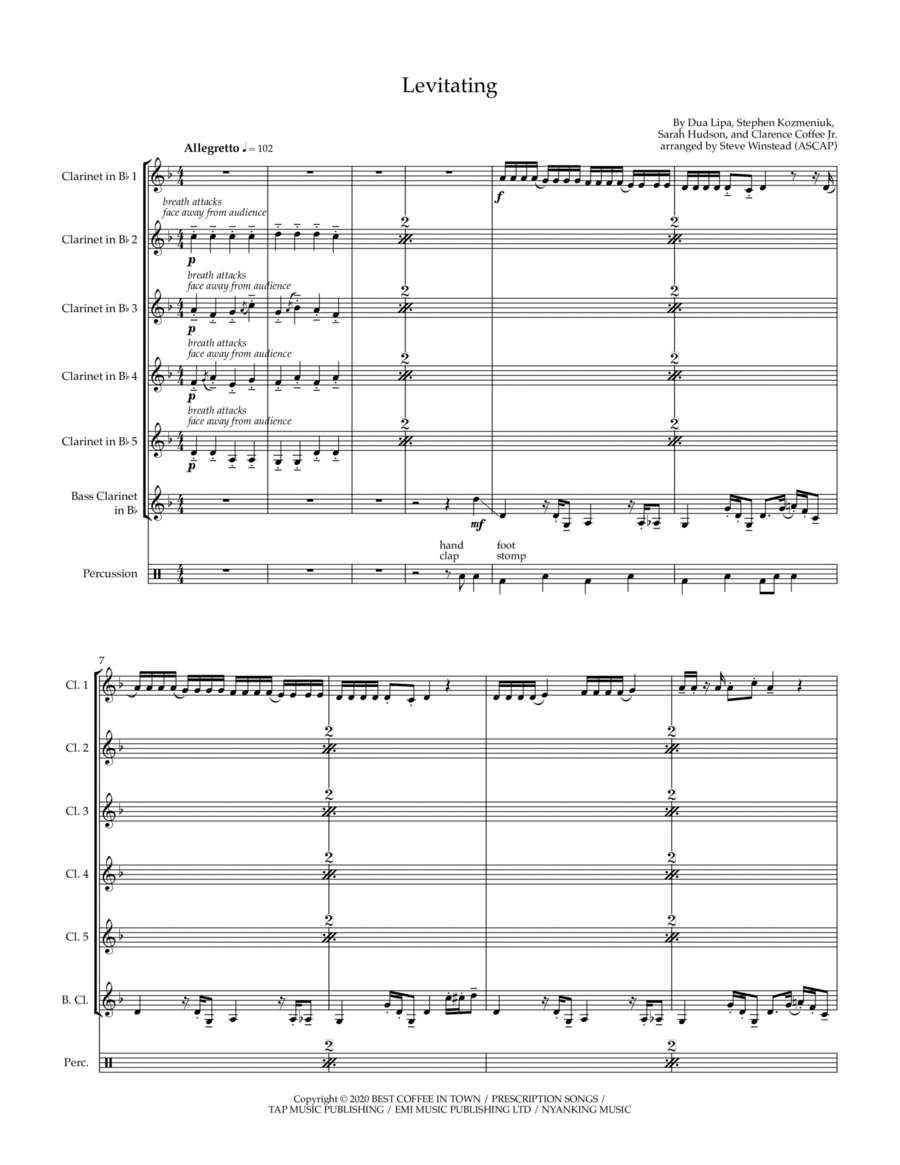 Levitating (arr. Steve Winstead)