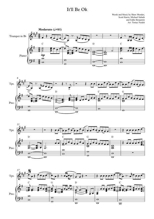 It'll Be Okay (arr. Tomaž Nedoh)