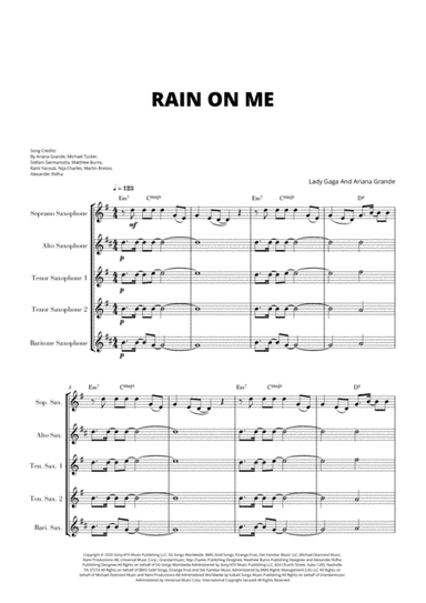 Rain On Me (arr. Cadenza Editions)